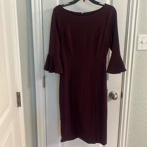 White House Black Market burgundy dress